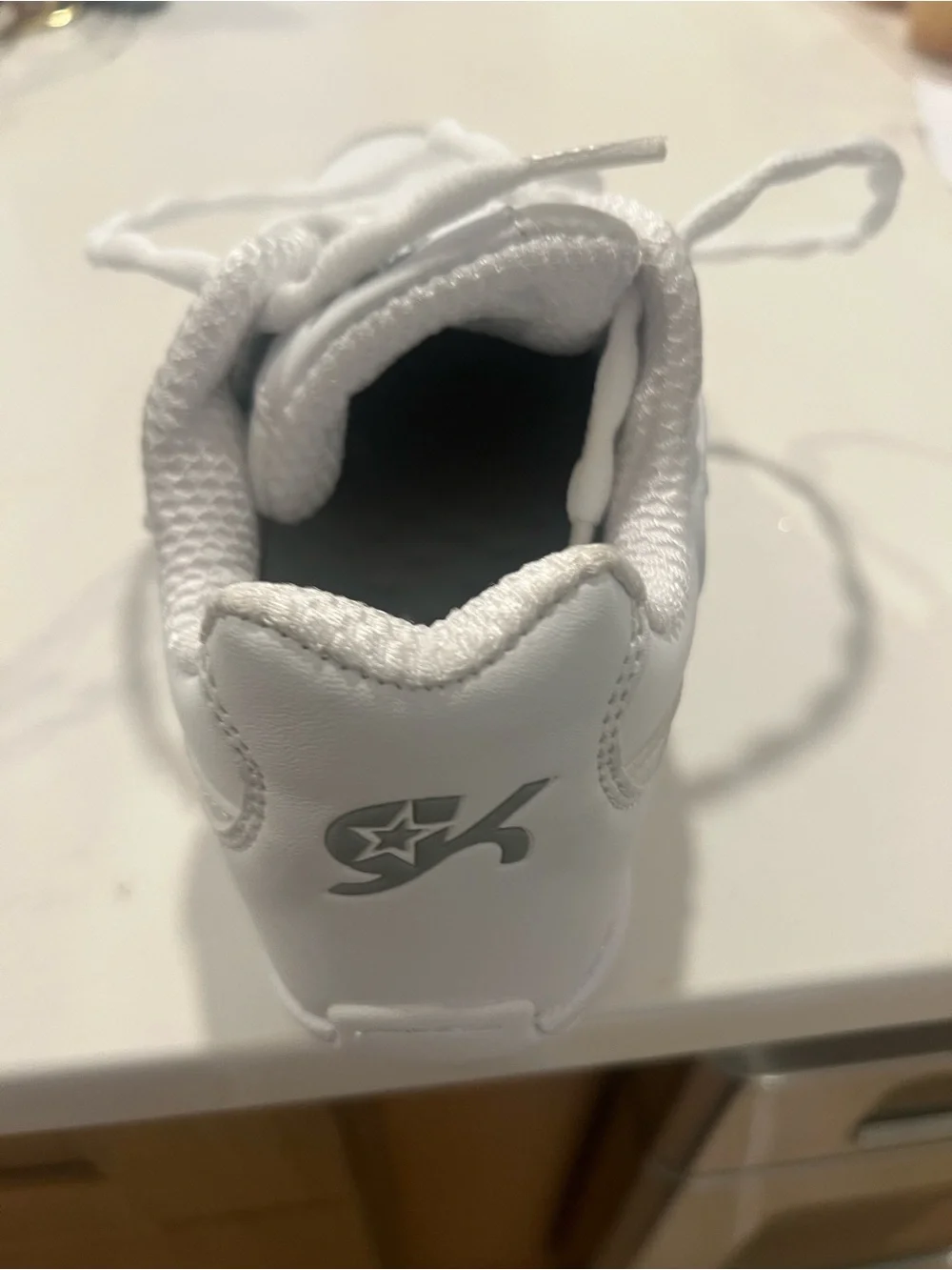 Classic White Kids Lace-Up Sneakers